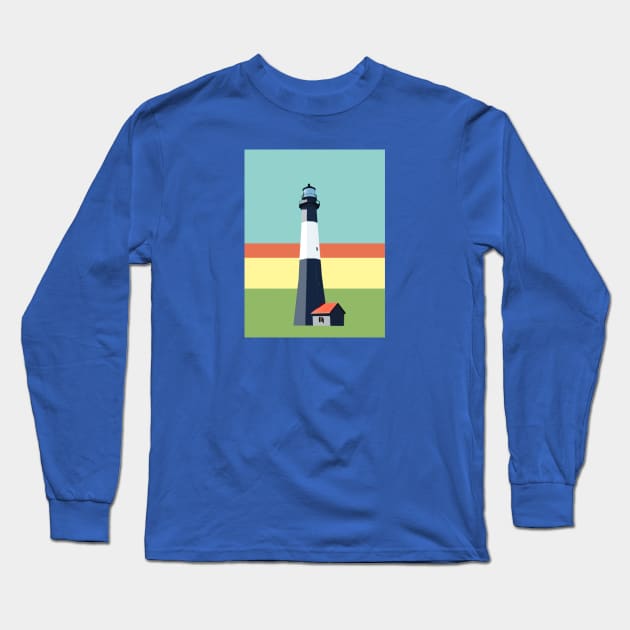 Tybee Island Landscape Long Sleeve T-Shirt by Trent Tides